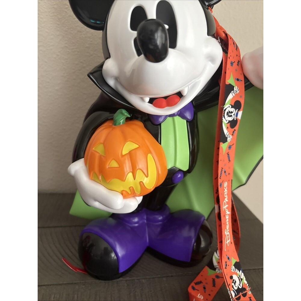 Disney Parks 2026 Halloween Vampire Mickey Mouse Pumpkin Popcorn Bucket New - Picture 4 of 13
